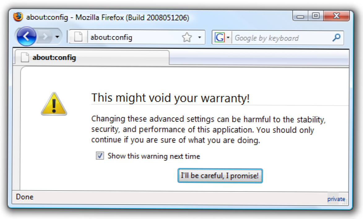 Configuration warning