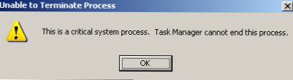 Unable to terminate