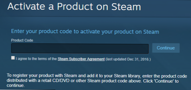 Enter your steam. Enter your steam