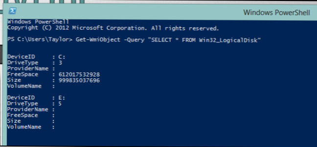 Get wmiobject class