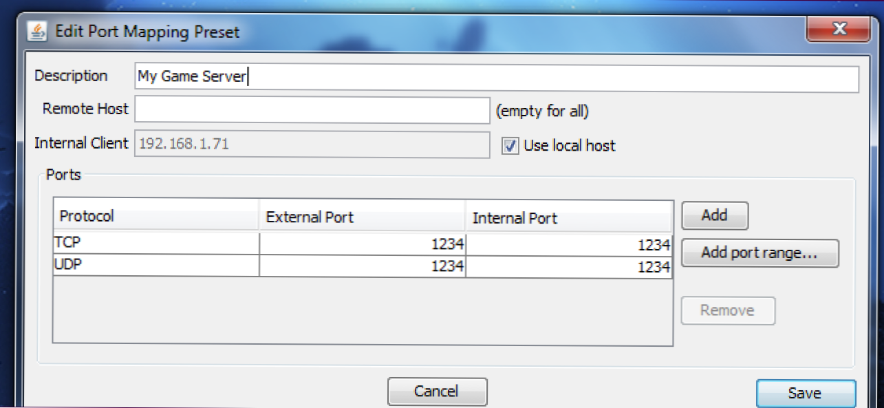 TCP udp Порты пересылка пакетов. External Port. Localhost Port. Internal client error