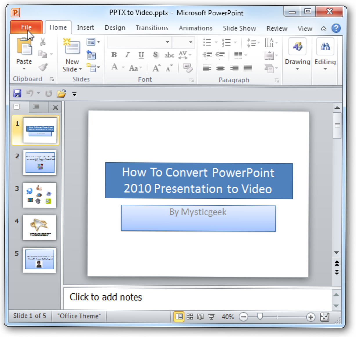 Презентация pptx в powerpoint